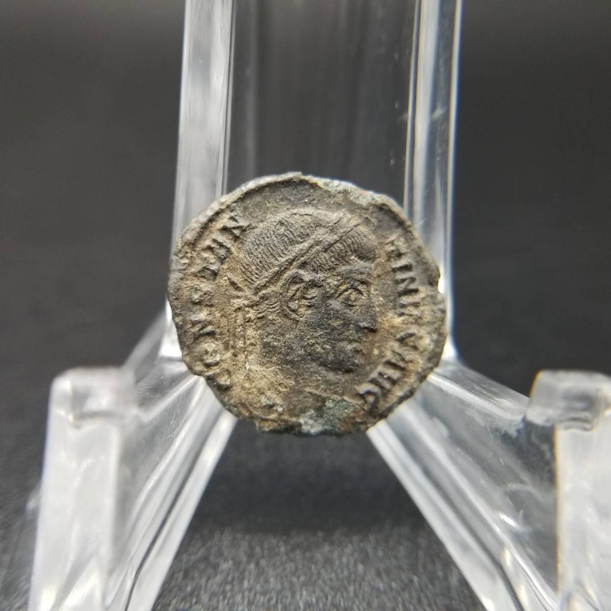 古代ローマ コイン ブロンズ 銅貨 神 ニケ アンティーク 発掘品 出土品 古銭 M18_画像1