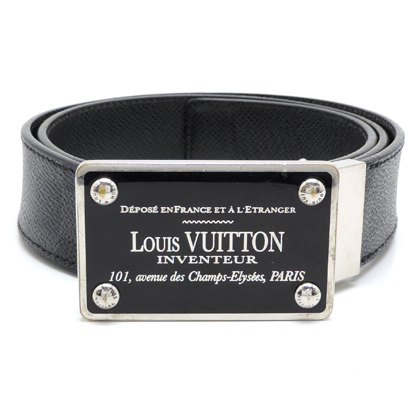 ［飯能本店］LOUIS VUITTON LV ルイ・ヴィトン サンチュール アンヴァントゥール 85/34 M9632 (廃番) ベルト ダミエグラフィット DH68424