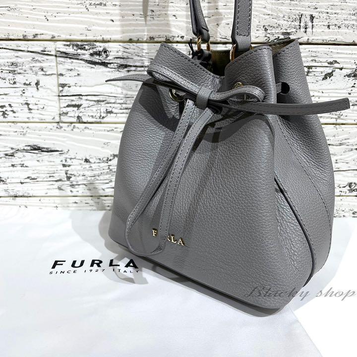 【未使用】FURLA フルラ コスタンザ ショルダー バッグ グレー 小