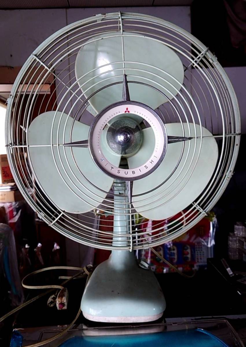 三菱電機　古い扇風機　レトロ　アンティーク　動作未確認現状渡し_画像1
