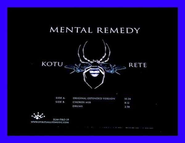 Mental Remedy/Kotu Rete/Joe Claussell/プロモオンリー!!!/US Original/5点以上で送料無料、10点以上で10%割引!!!/12'_画像1