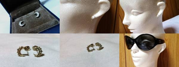  regular beautiful rare! Loree Rodkin Loree Rodkin Crescent moon earrings silver 925× light Stone man and woman use possible 0 month performer Celeb favorite *