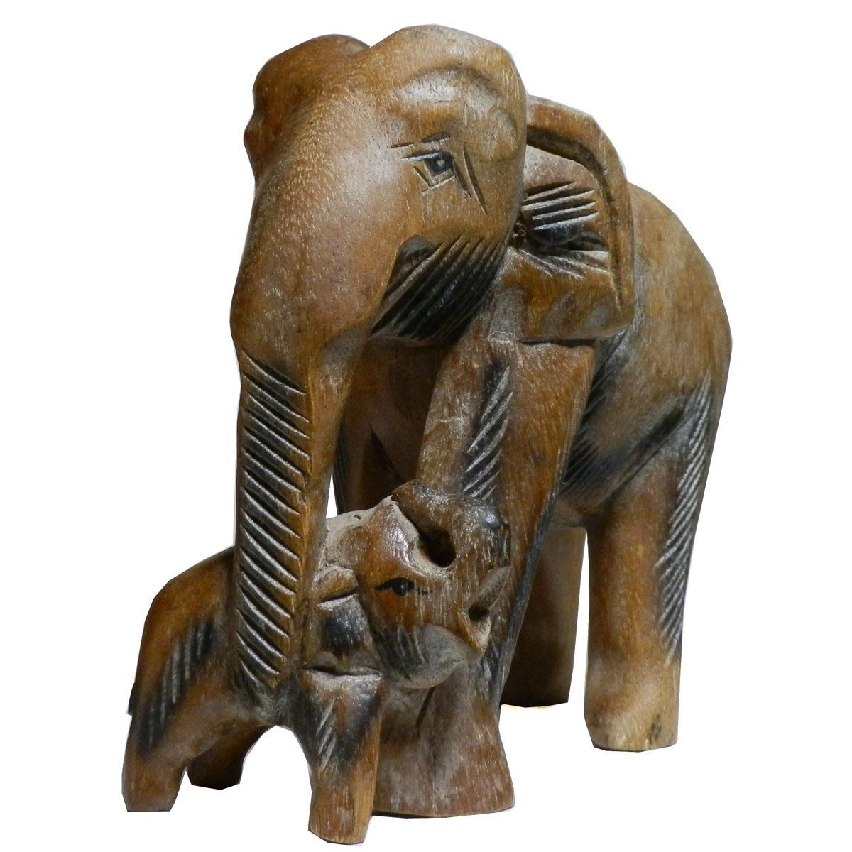 売れ筋ランキングも掲載中！ ■☆アジアン雑貨　親子ゾウさんの木彫り (ZOU-16) 木工、竹工芸