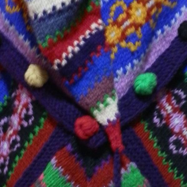 アジアン衣料 ネパール手編みフード付きポンチョ（WP-2） 5