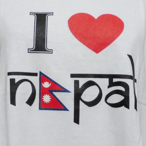 ■☆アジアン衣料 ネパールコットン・I love Nepal・Tシャツ （IN-6-M）_画像4