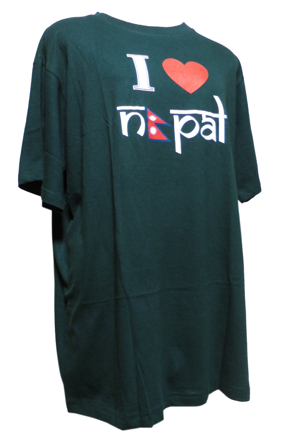 ■☆アジアン衣料 ネパールコットン・I love Nepal・Tシャツ （IN-5-XL）_画像3