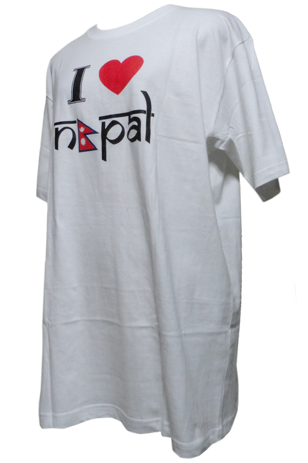 ■☆アジアン衣料 ネパールコットン・I love Nepal・Tシャツ （IN-6-XL）_画像2