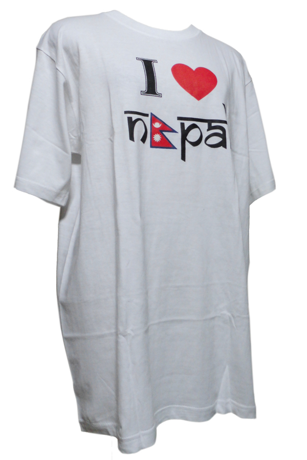 ■☆アジアン衣料 ネパールコットン・I love Nepal・Tシャツ （IN-6-XL）_画像3