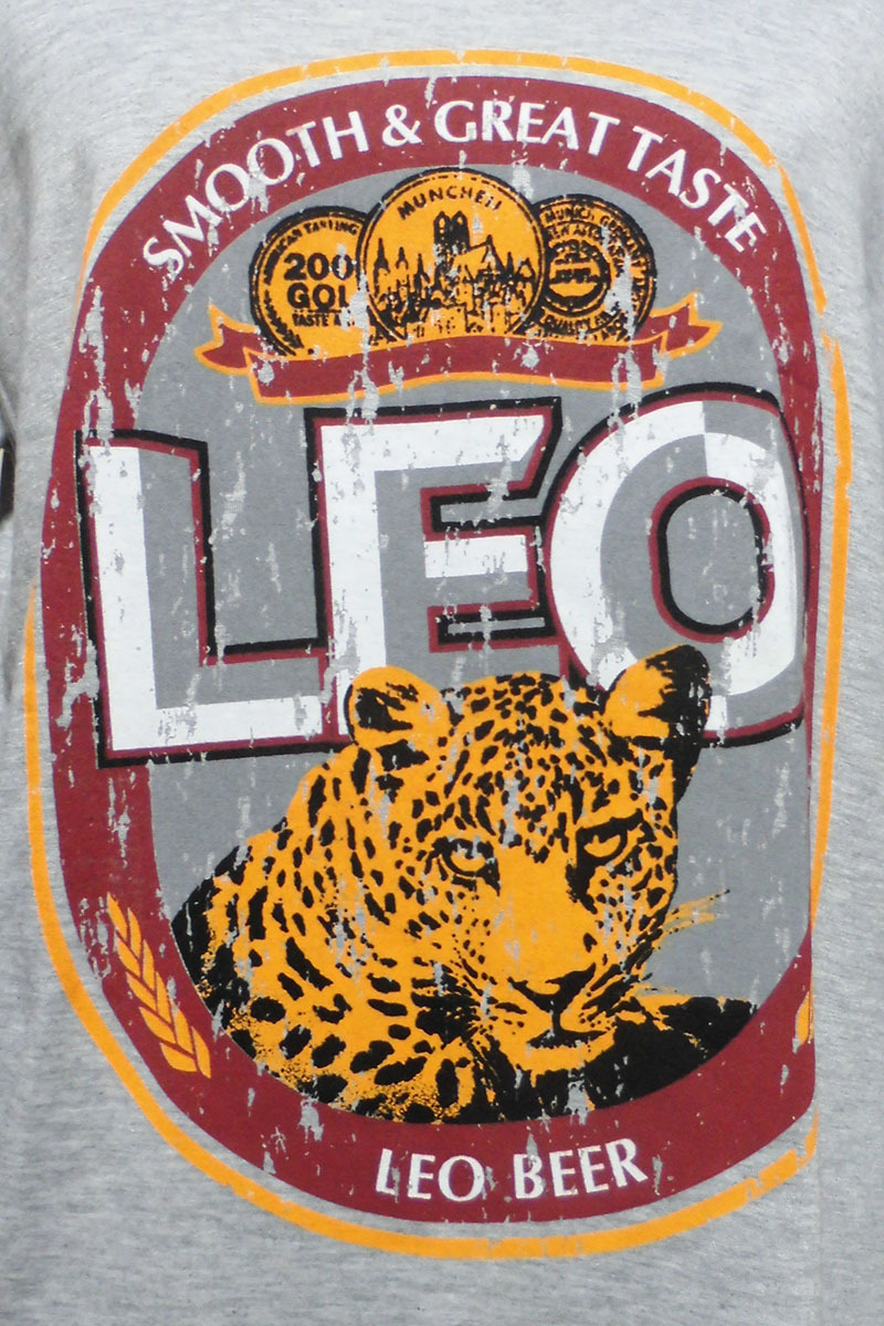 ■☆アジアン衣料　コットン・タイTシャツ(LEO　BEER)　Lサイズ（OT-21-L）_画像4