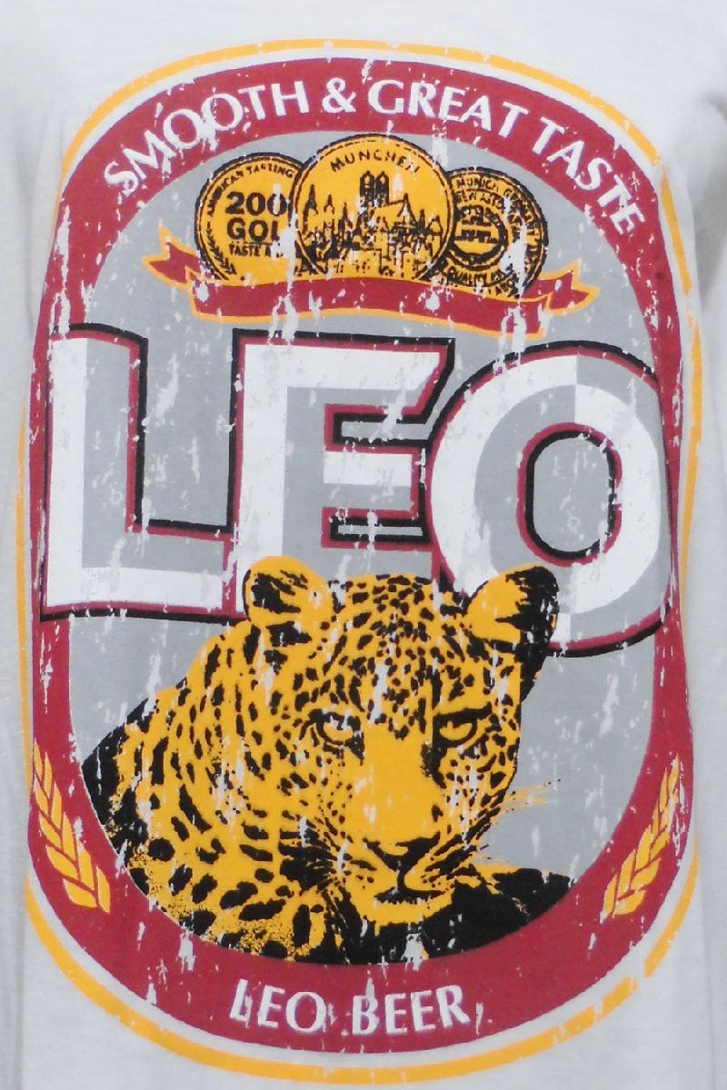 ■☆アジアン衣料　コットン・タイTシャツ(LEO　BEER)　Lサイズ（OT-27-L）_画像5