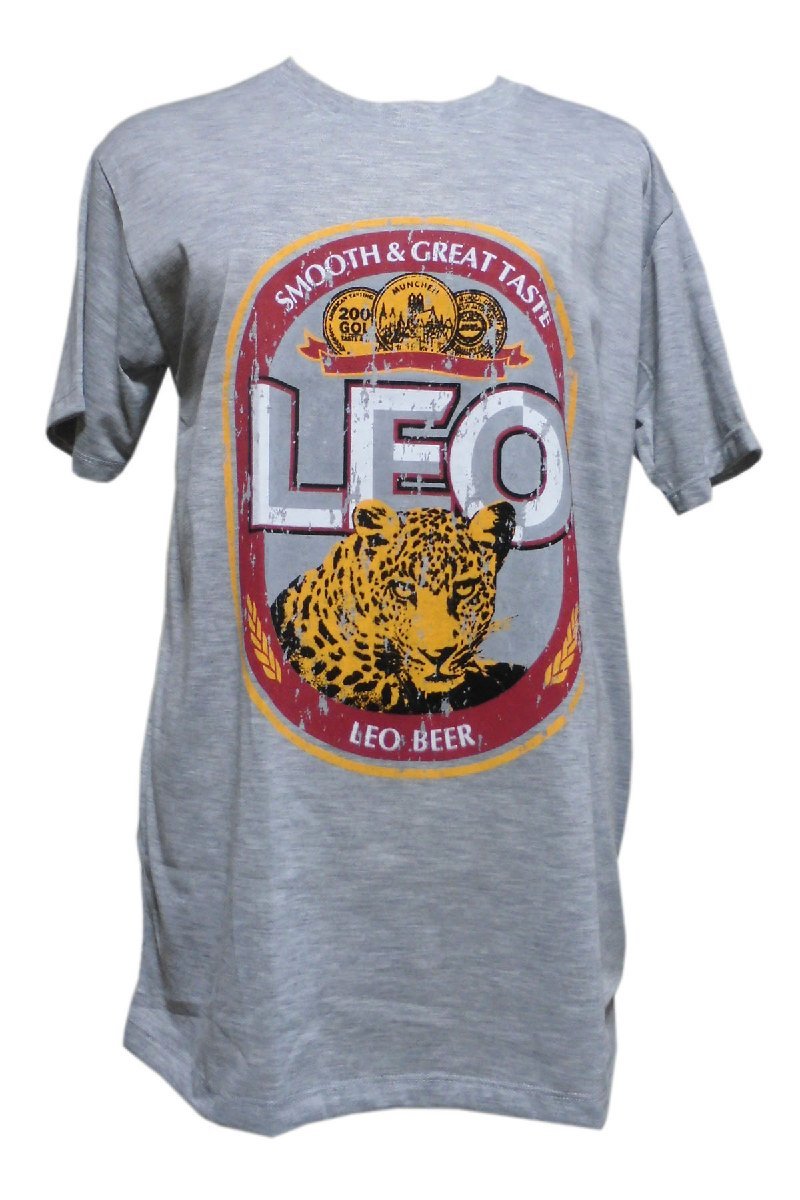 ■☆アジアン衣料　コットン・タイTシャツ(LEO　BEER)　Mサイズ（OT-18）_画像1