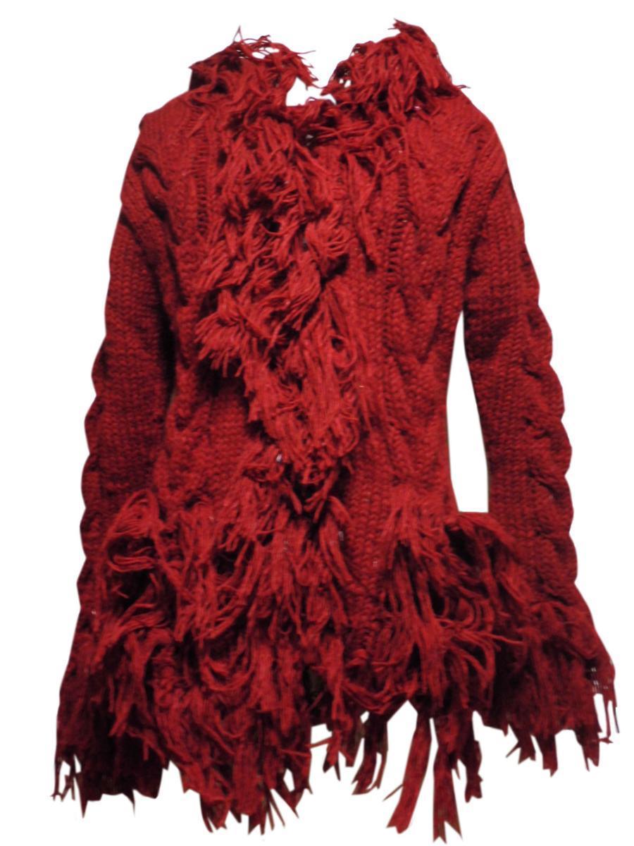 ■☆アジアン衣料 ネパール手編みウールジャケット　フード付き（WJ-5）