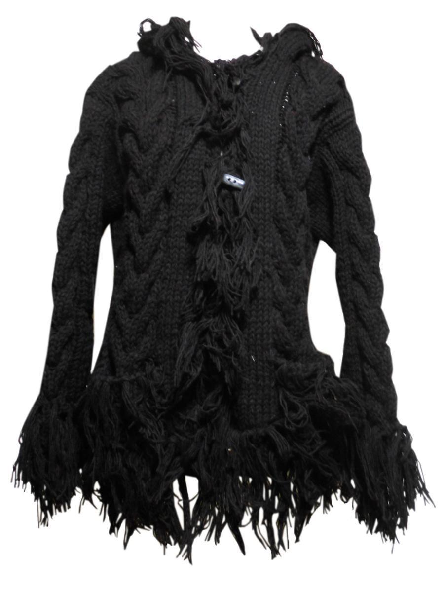 ■☆アジアン衣料 ネパール手編みウールジャケット　フード付き（WJ-4）