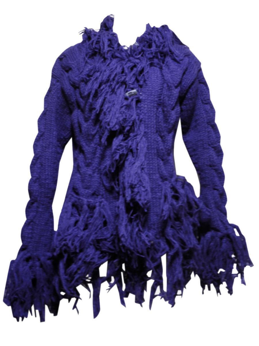 ■☆アジアン衣料　ネパール手編みウールジャケット フード付き（WJ-11）