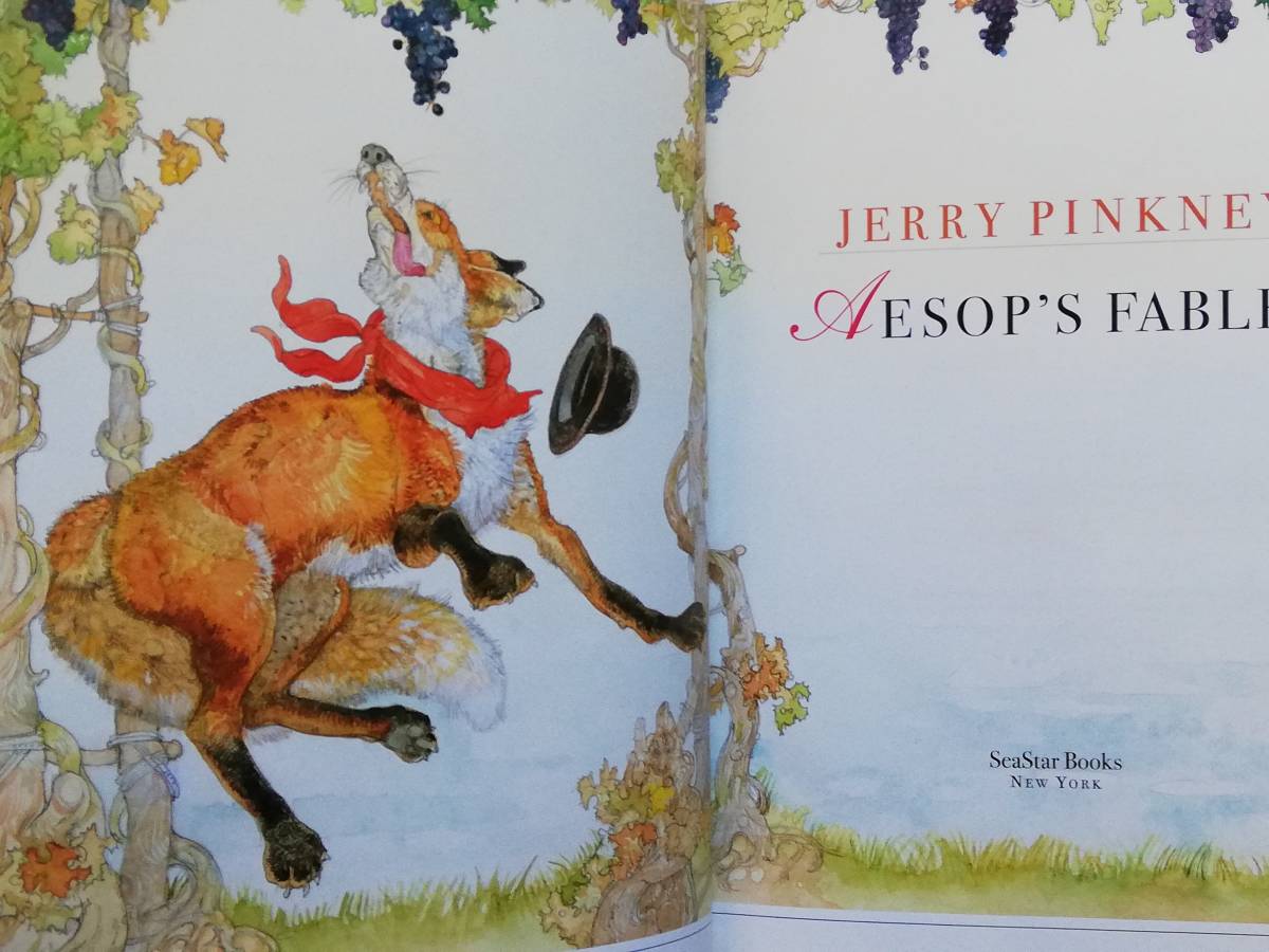 Jerry Pinkney / Aesop's Fables　ジェリー・ピンクニー / イソップものがたり 英語絵本_画像2