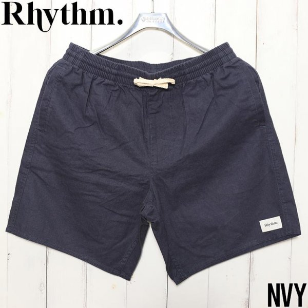 【送料無料】ショーツ ハーフパンツ リネン Rhythm リズム CLASSIC LINEN JAM CL21M-JA11　NVY 30インチ_画像1