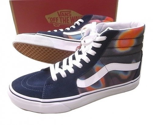 JB即決 VANS バンズ DARK / AURA ダークオーラ SK8HI ネイビーxタイダイ 27.5cm US9h 新品 USA 80 90