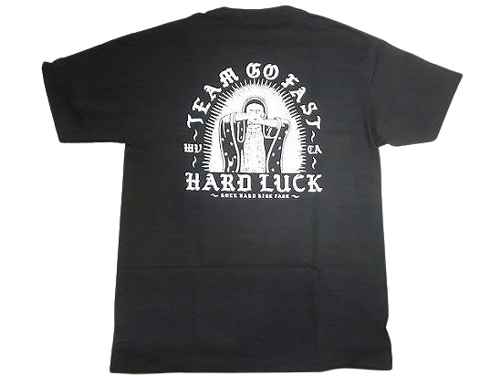 JB即決　HARDLUCK ハードラック LADY GO FAST GUADALUPE モノトーン ハーフ グアダルーペ Tシャツ 黒x白 ブラック Sサイズ　新品_画像1