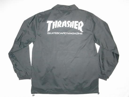 JB即決 SALE！　THRASHER　スラッシャー 定番 MAG LOGO マグロゴ コーチジャケット 黒 ブラック　Lサイズ　新品　POWELL 80　90 VANS USA_画像1