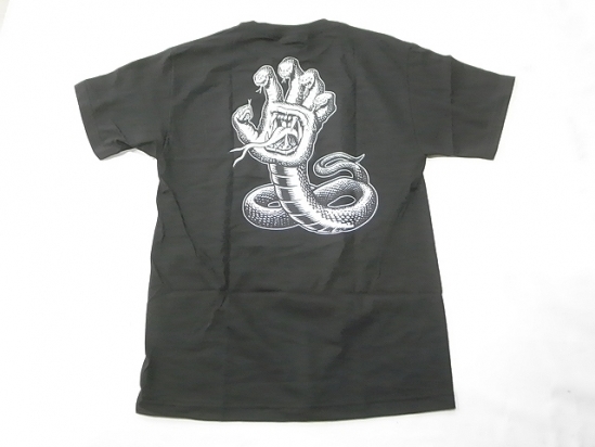 JB即決 SANTA CRUZ サンタクルーズ HISSING HAND スネーク スクリーミングハンド Tシャツ 黒 Mサイズ 新品　DOGTOWN SKULL SKATES 90 80_画像1