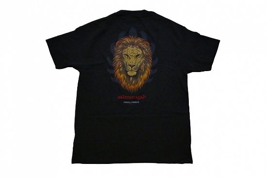 JB即決 POWELL PERALTA パウエル SALMAN AGAH LION サルマンアガー ライオン Tシャツ 黒 ブラック Lサイズ 新品 USA 90 PIZZANISTA_画像1