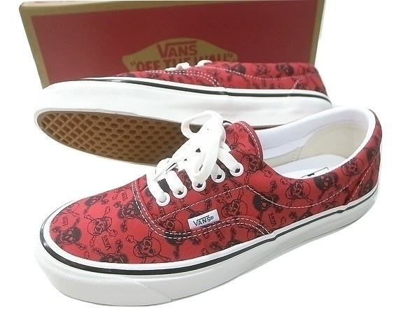 JB即決 VANS バンズ ANAHEIM FACTORY PACK ERA 95 DX エラ SKULL OG RED/BLACK オリジナルスカル 赤x黒 28cm US10 USA 80 90 ヴァンズ