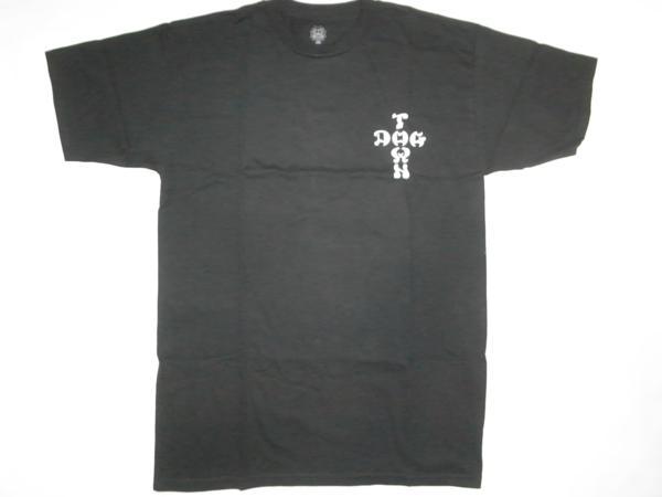 JB即決 DOGTOWN ドッグタウン 定番カラークロス ロゴ Tシャツ　黒x青　Mサイズ　新品_画像2