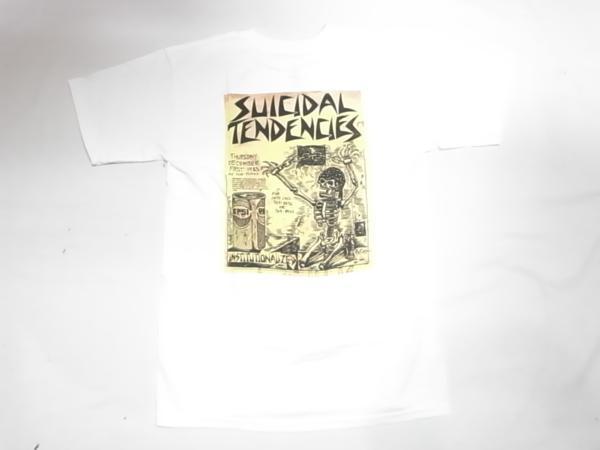 JB即決 SUICIDAL SKATES スーサイダル スケート PUNK FLYER パンクフライヤー Tシャツ 白 Sサイズ 新品 DOGTOWN VENICE_画像1