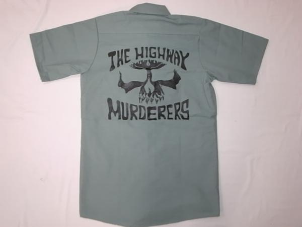 JB即決 JONNY BEE ジョニービー別注　新品　THE HIGHWAY MURDERERS　ハイウェイマーダース ワークシャツ ライトグリーン 緑 Sサイズ　新品
