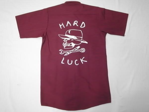 JB即決 JONNY BEE ジョニービー 別注 HARDLUCK ハードラック ワークシャツ マルーン エンジ　Sサイズ　新品 MARK GONZALES JASON JESSEE_画像1