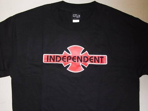 JB即決　INDEPENDENT インディペンデント OGBC リボンクロス Tシャツ 黒xベタ赤 Lサイズ　新品 REAL SANTACRUZ POWELL 80 90_画像2