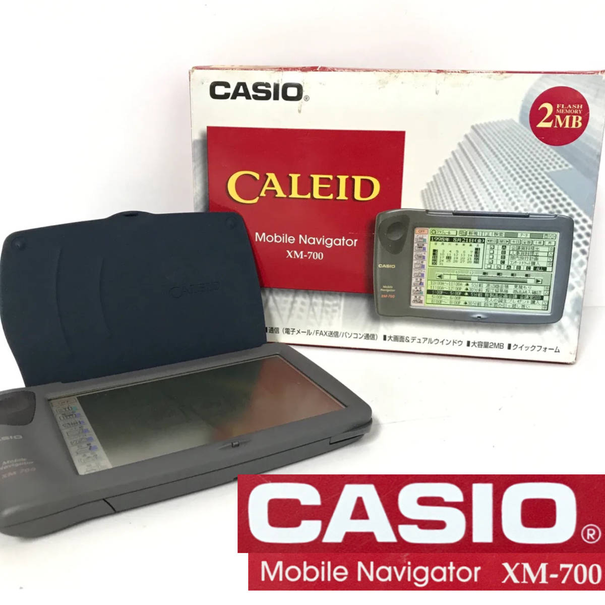 KF1/76　CASIO カシオ CALEID XM-700 Mobile Navigator 電子手帳 モバイルナビゲーター ジャンク品_画像1