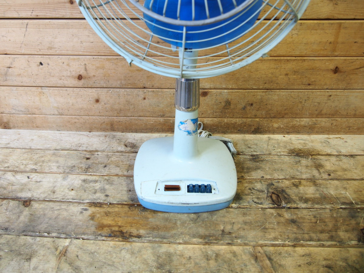 ☆(H0303-6) National ナショナル ELECTRIC FAN 3枚羽根 30㎝ 昭和レトロ アンティーク ジャンク 再_画像4