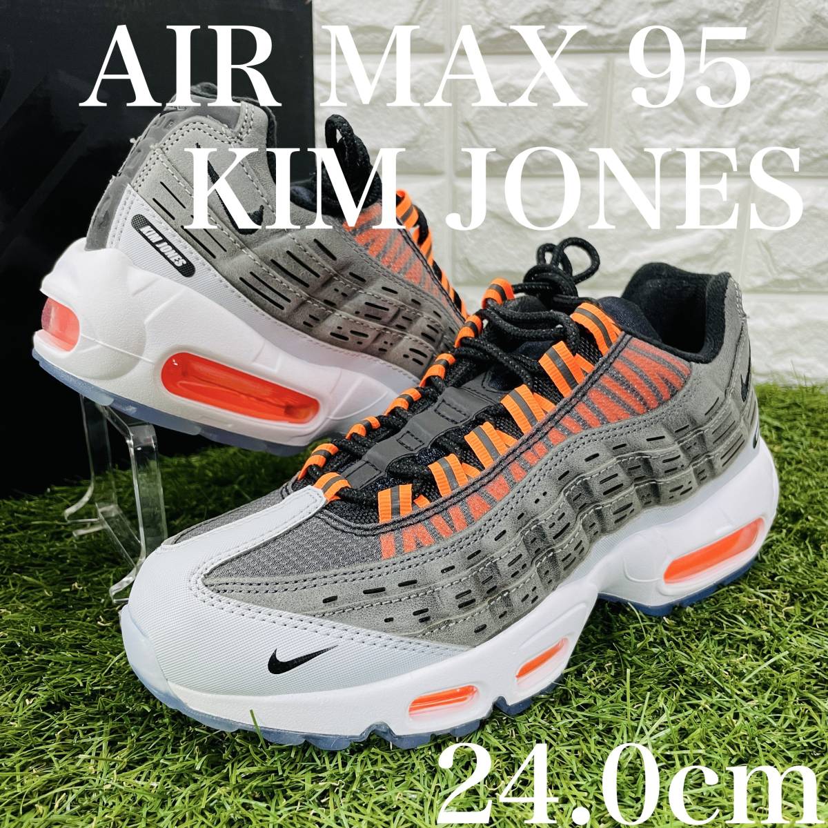 即決 KIM JONES×NIKEコラボ エアマックス95 NIKE AIR MAX 95 キムジョーンズ メンズ スニーカー 赤 24.0cm 送料込み DD1871-001_画像1