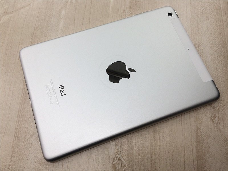 【 格安】SIMフリー 白ロム Apple iPad mini2 64GB Wi-Fi+Cellular iPad mini Retina シルバー A1490 良品 充電器おまけ付き No.31