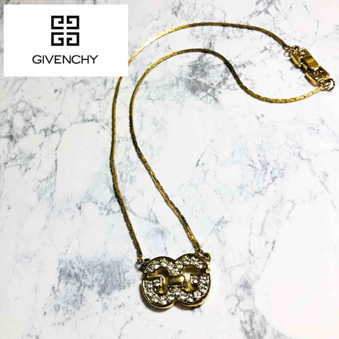 ヤフオク! - GIVENCHY ゴールド ネックレス ラインストーン