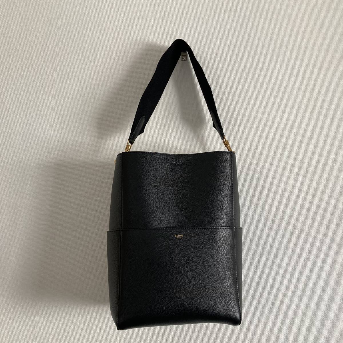 セリーヌ CELINE サングル バッグ ショルダーバッグ ブラック 黒 ...