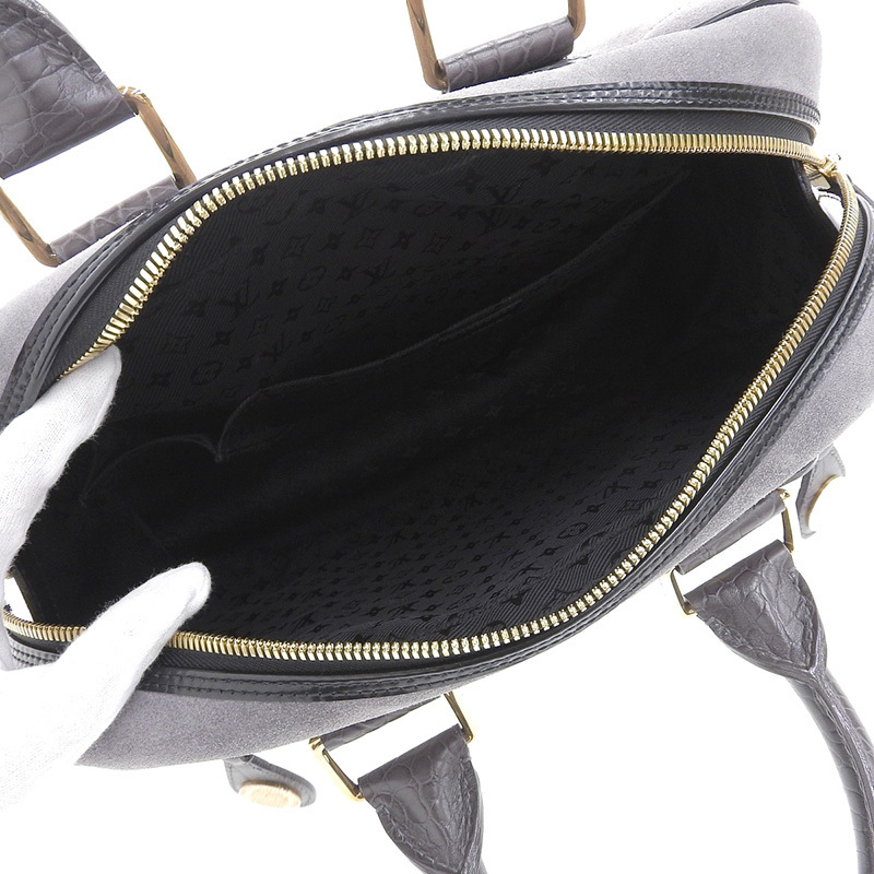 ルイ ヴィトン LOUIS VUITTON スタンプバッグGM ハンドバッグ スエード