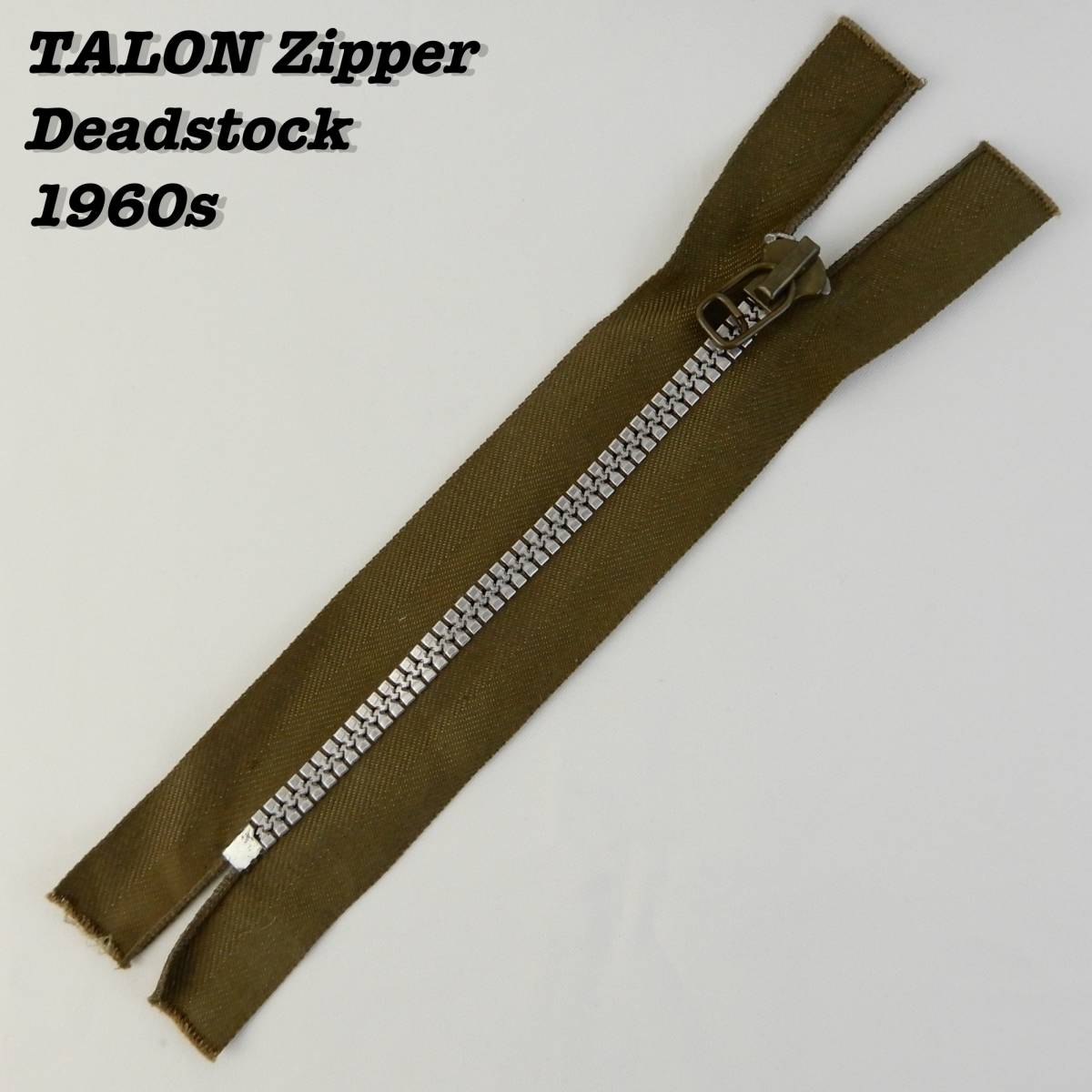 TALON Zipper 1960s OLIVE Deadstock Made in USA ② Vintage タロン 