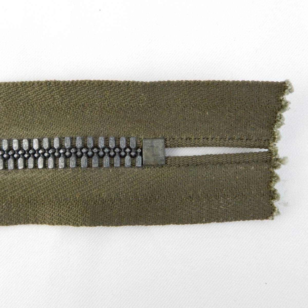 CROWN Zipper Double Tab 1950s OLIVE Deadstock Made in USA ① CROWN Zipper Double Tab 1950s OLIVE Deadstock Made in USA ①