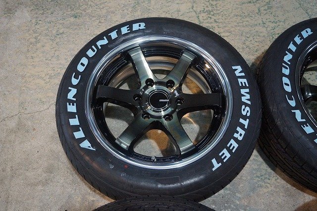 【未使用 SET】215/60R17 215/60-17 オーレンカウンター ホワイトレター KB レーシング2 17 6H139.7 7.5J+33 200 ハイエース_画像4