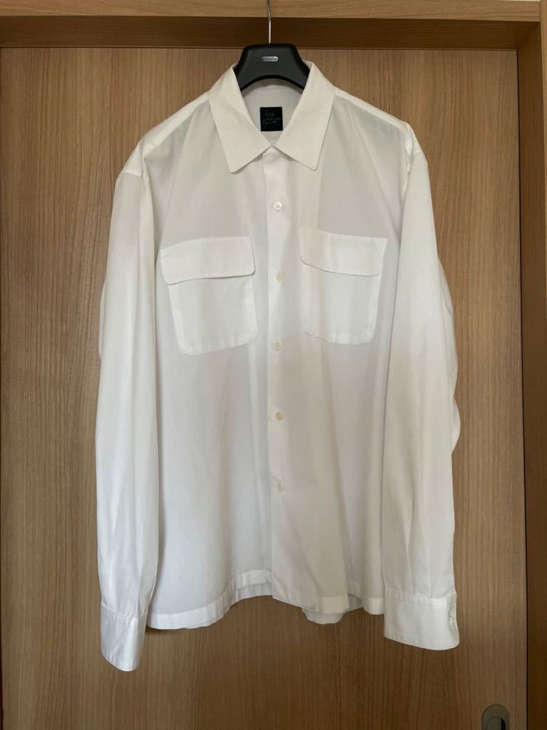 ヨウジヤマモト Yohji Yamamoto オープンカラーシャツ 白シャツ L