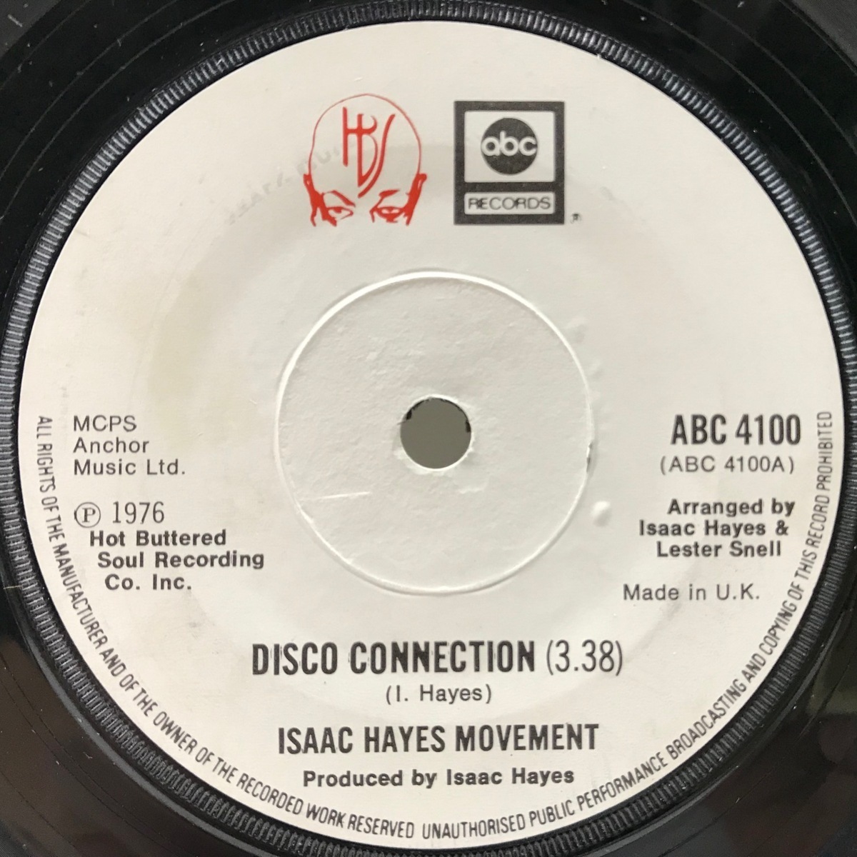 【キラー・インスト】良盤!! 7インチ UKオリジナル ISAAC HAYES MOVEMENT Disco Connection / St. Thomas Square ('76 ABC) DISCO GROOVEの画像2
