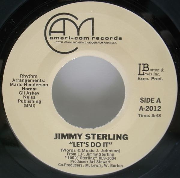 美盤!! USオリジナル 7インチ JIMMY STERLING Let's Do It / It's Gonna Take Time (Ameri-com) DISCO・SOUL 45RPM._画像1