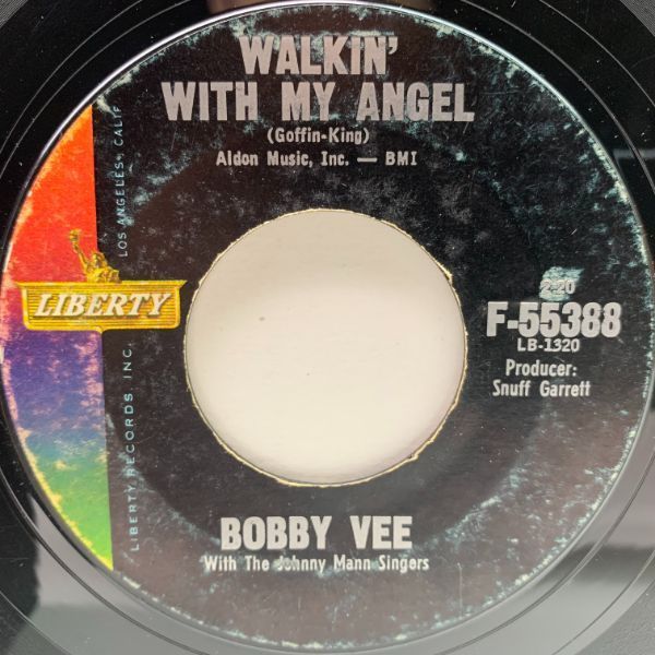 USオリジナル 7インチ BOBBY VEE Run To Him / Walkin' With My Angel ('61 Liberty) OLDIES ボビー・ヴィー 45RPM._画像2