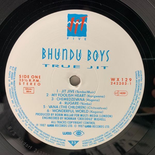 【プロモオンリー・大量バイオ付き】ジンバブエ産アフロ・ラテン・ポップ BHUNDU BOYS True Jit ('87 Jit Five) ブンドゥー・ボーイズ 試聴_画像3