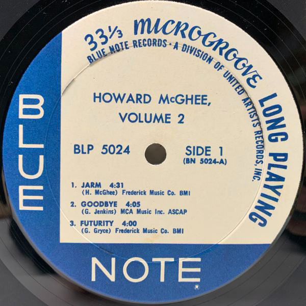 シュリンク美品!! 米 MONO 10インチ HOWARD MCGHEE Volume 2 (Blue Note BLP 5024) モノラル UA 青白ラベルの画像3