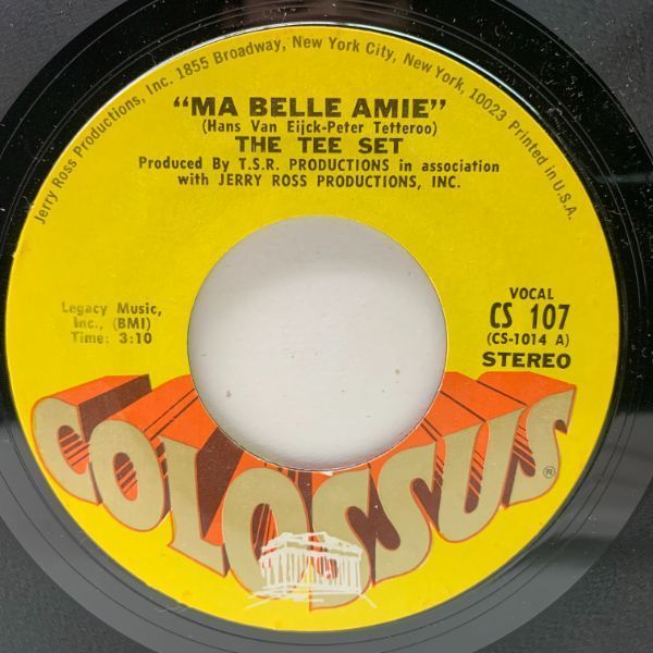 美盤!! 7インチ USオリジナル THE TEE SET Ma Belle Amie ('69 Colossus)ソフトロック バブルガムポップ サイケ 傑作シングル 45RPM._画像2