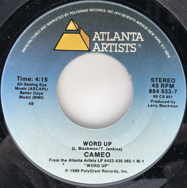 【SNOOP DOGGネタ】美盤!! 7インチ STERLING刻印 USオリジナル CAMEO Word Up! ('86 Atlanta Artists) VINYL仕様 Urban Warrior収録 代表作_画像1