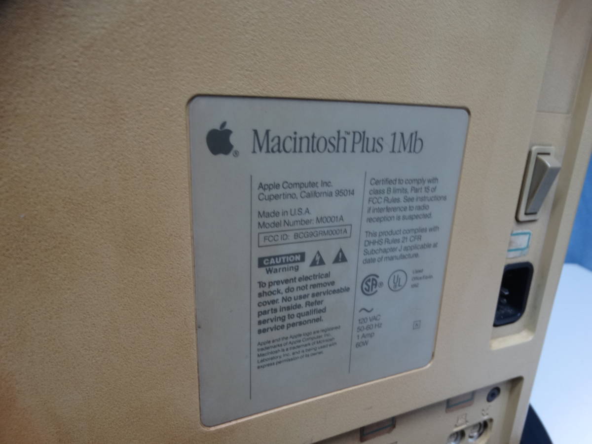 T5742 Apple Macintosh plus 1Mb アップル マッキントッシュ マック ジャンク_画像6